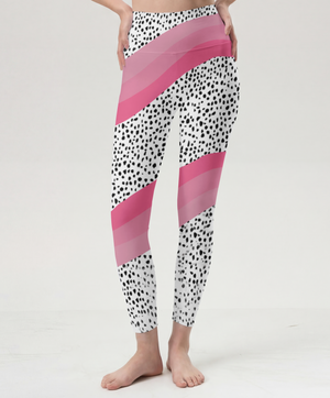 Pink Wave Dalmatian Leggings