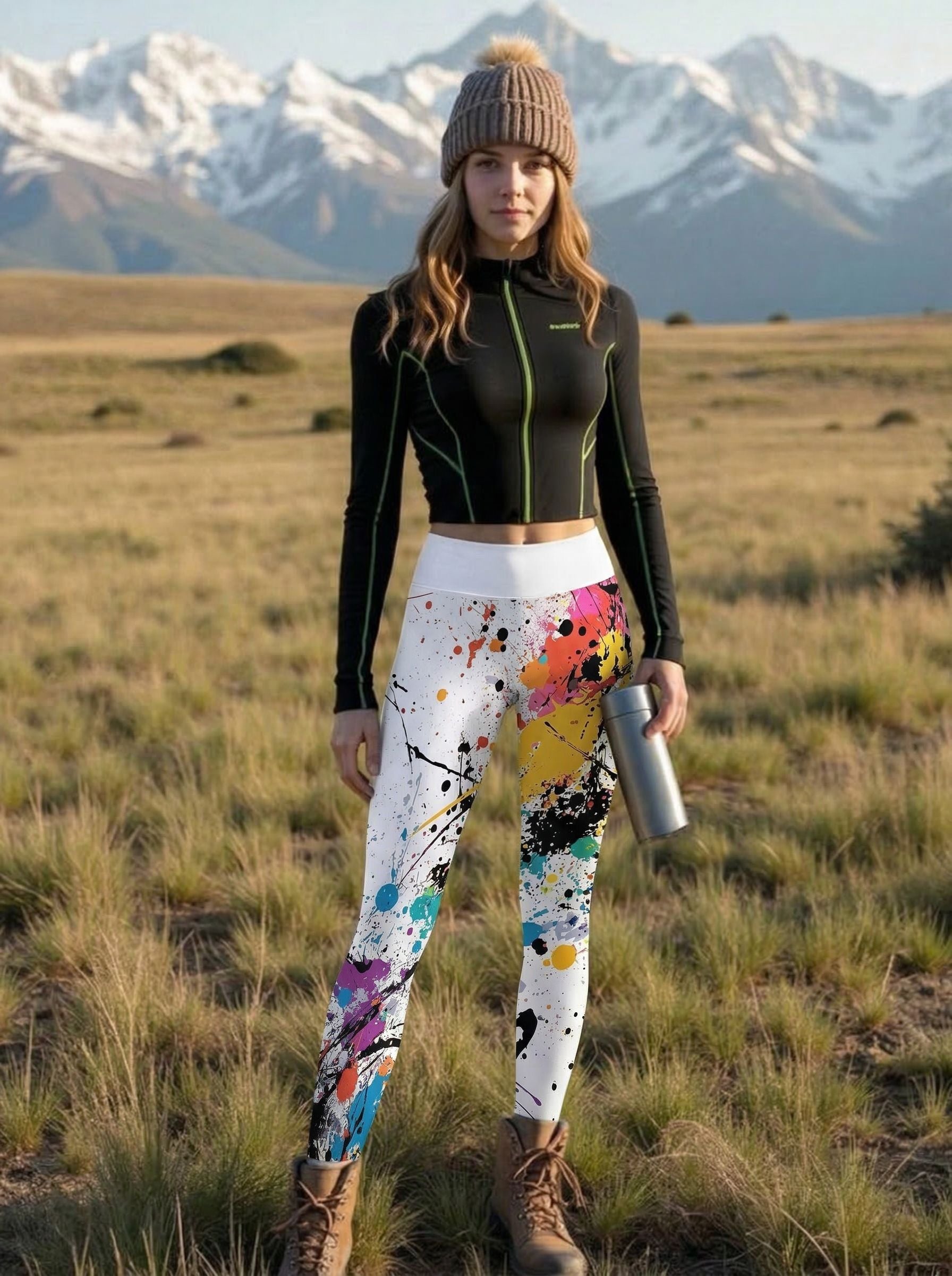 Artistic Spray Paint Performance Tights