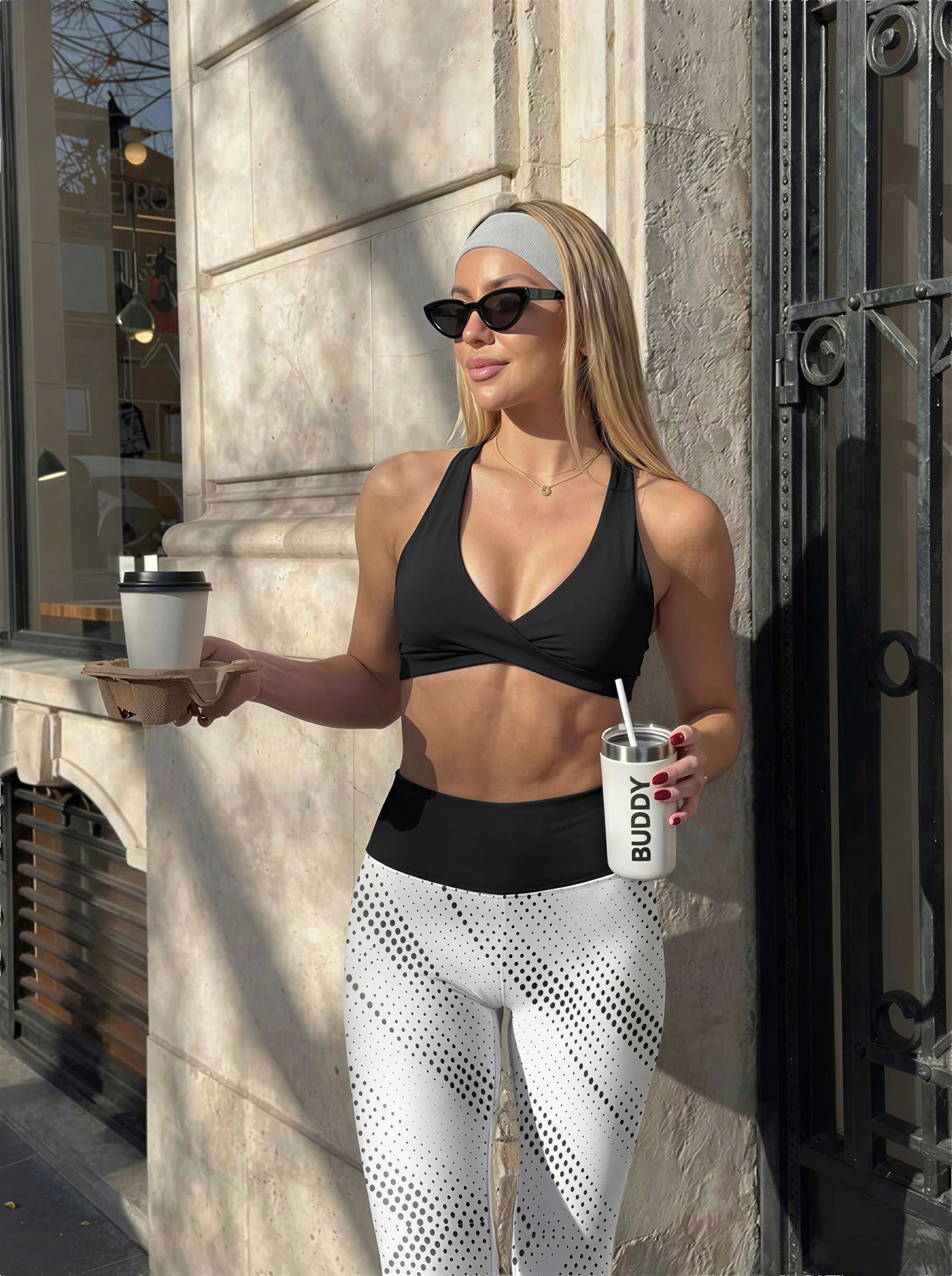 Stellar Dot Gradient High-Waist Yoga Leggings