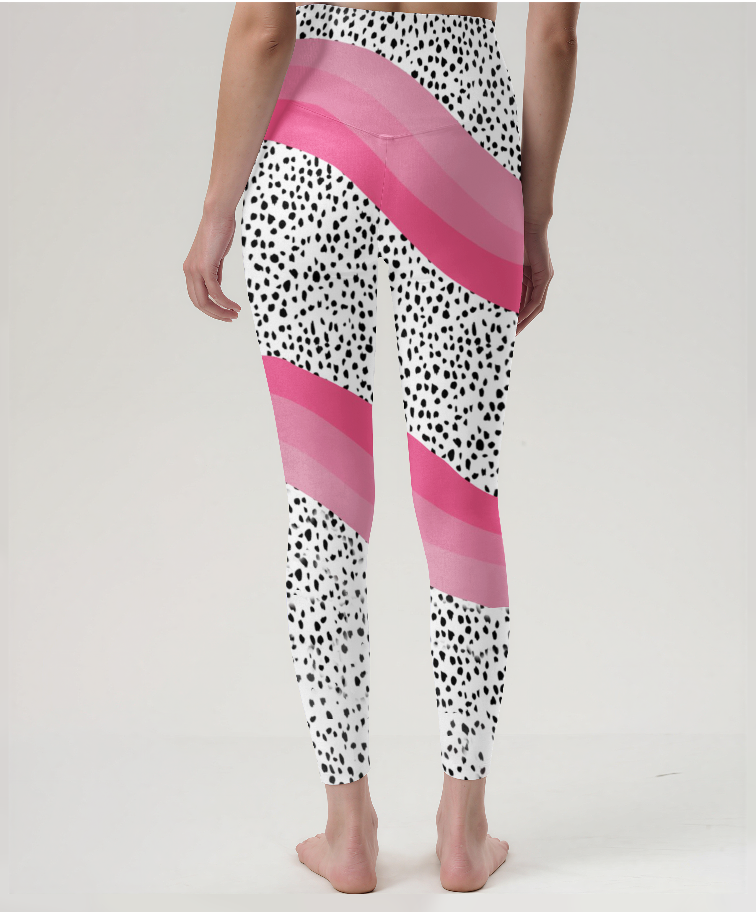 Pink Wave Dalmatian Leggings