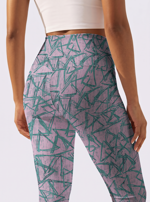 Pink & Green Graffiti Leggings