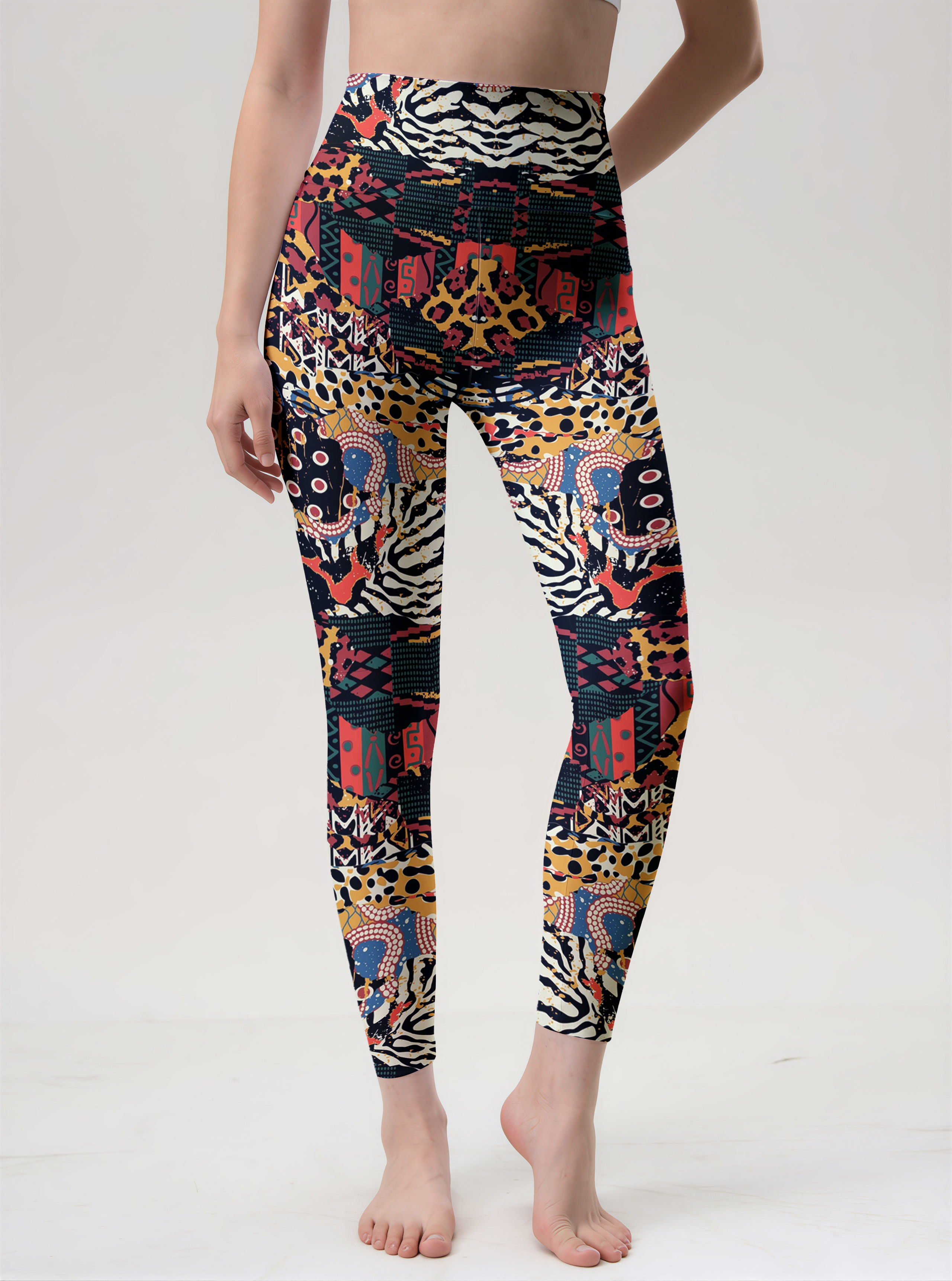 Wild Tribal Patchwork Leggings