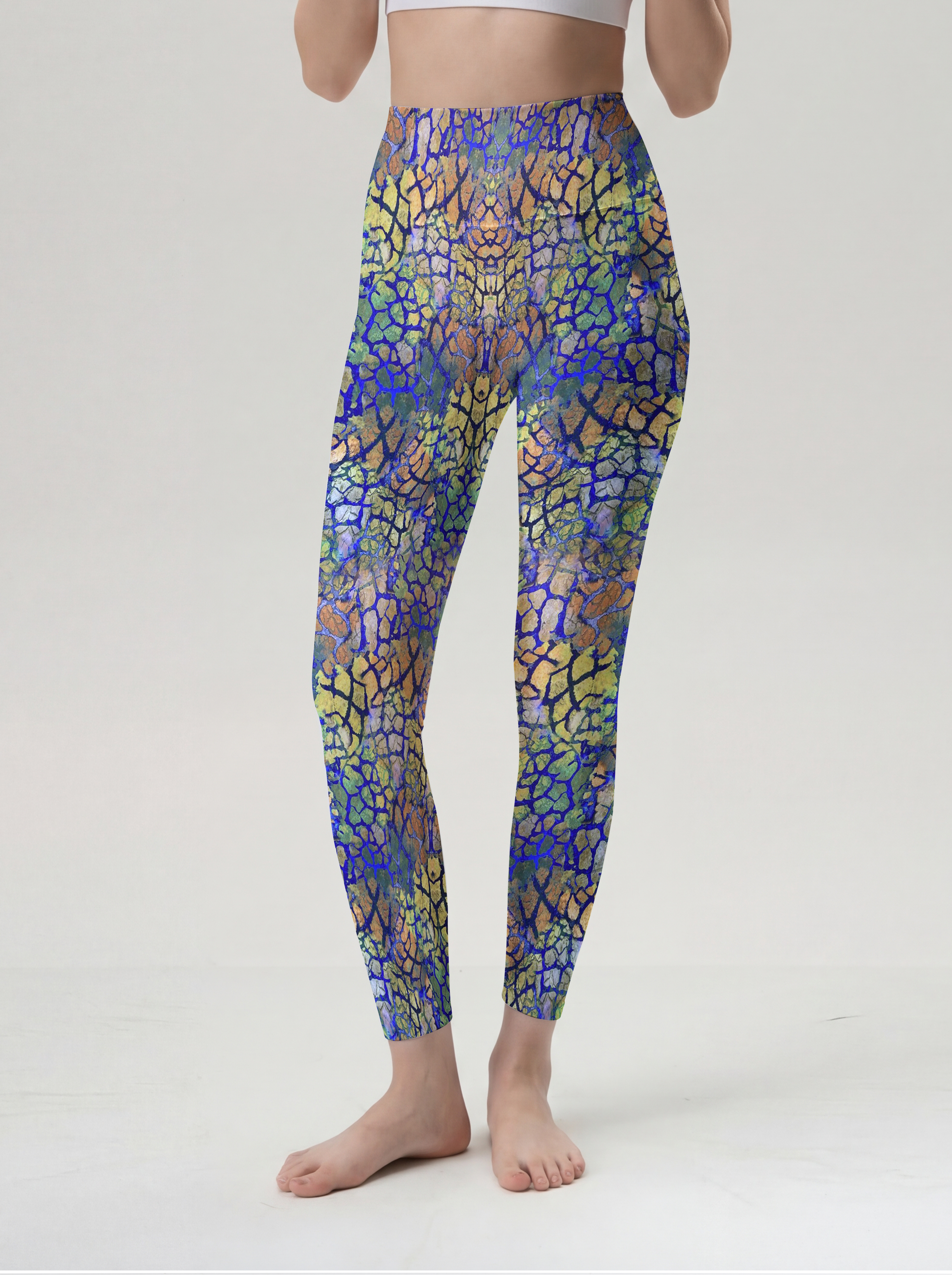 Stained Glass Dragon Scale Leggings