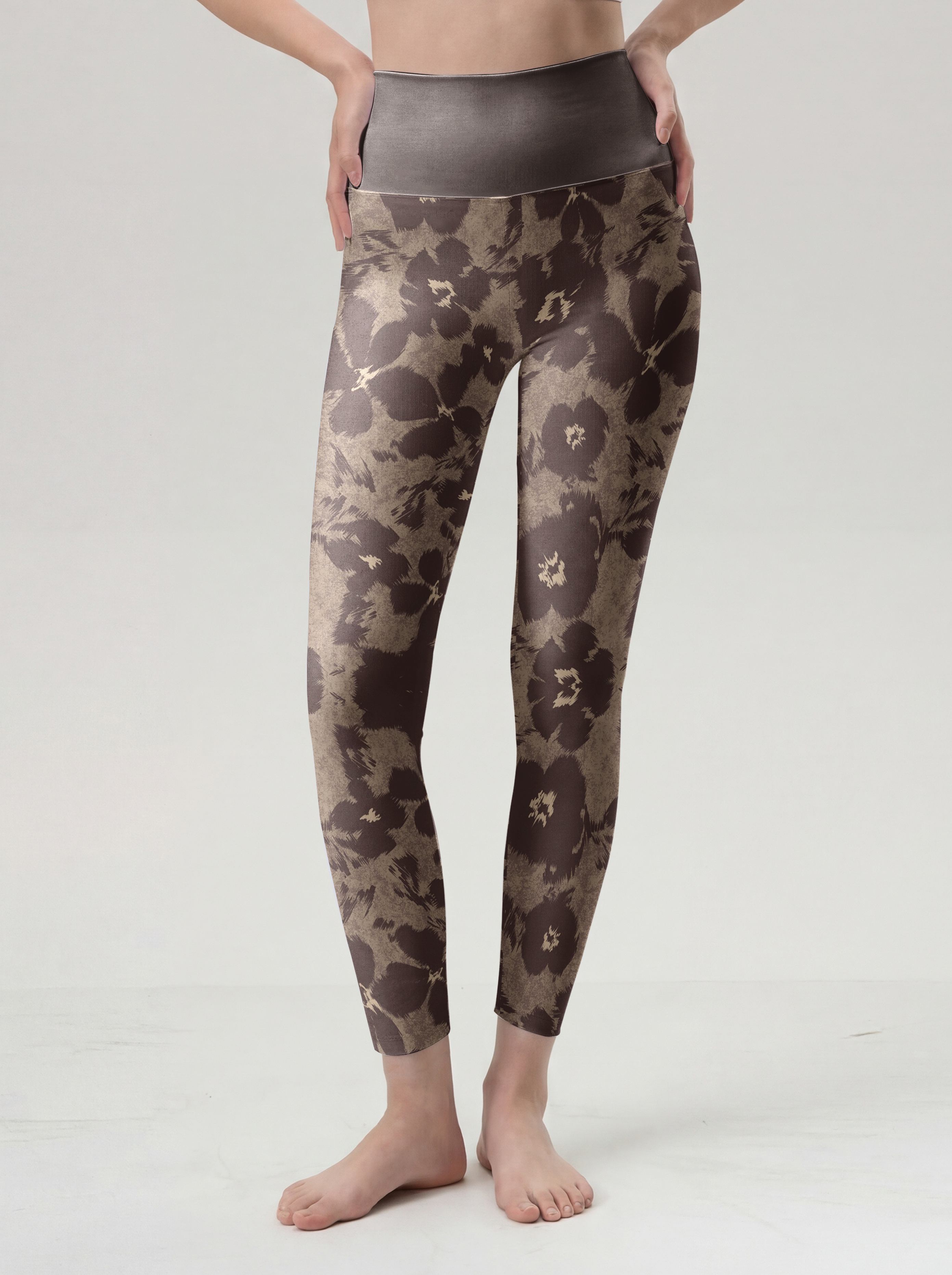 Mocha Ink Bloom Leggings