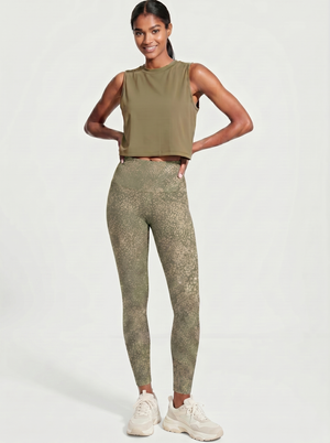 Olive Green Spot Leggings
