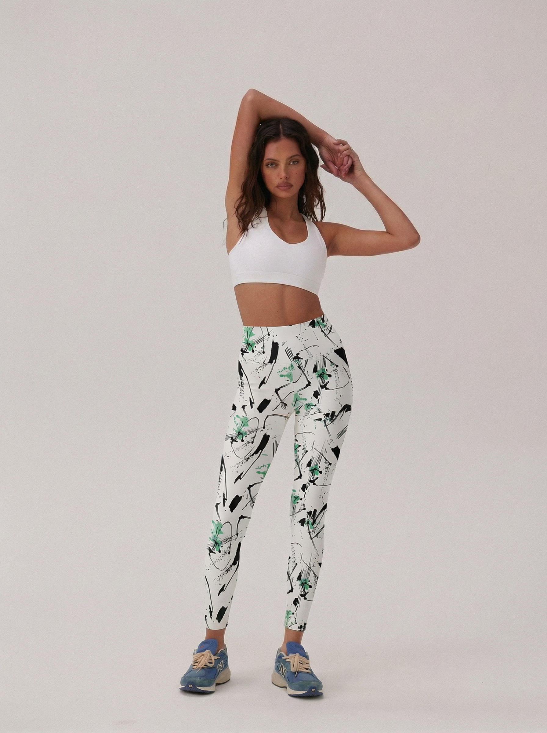 Graffiti Abstract Art Splash High-Waisted Yoga Leggings