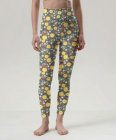 Forest Marigold High-Waist Yoga Leggings