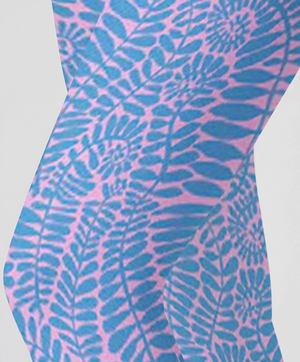 Blush Fern Frond High-Waist Yoga Leggings