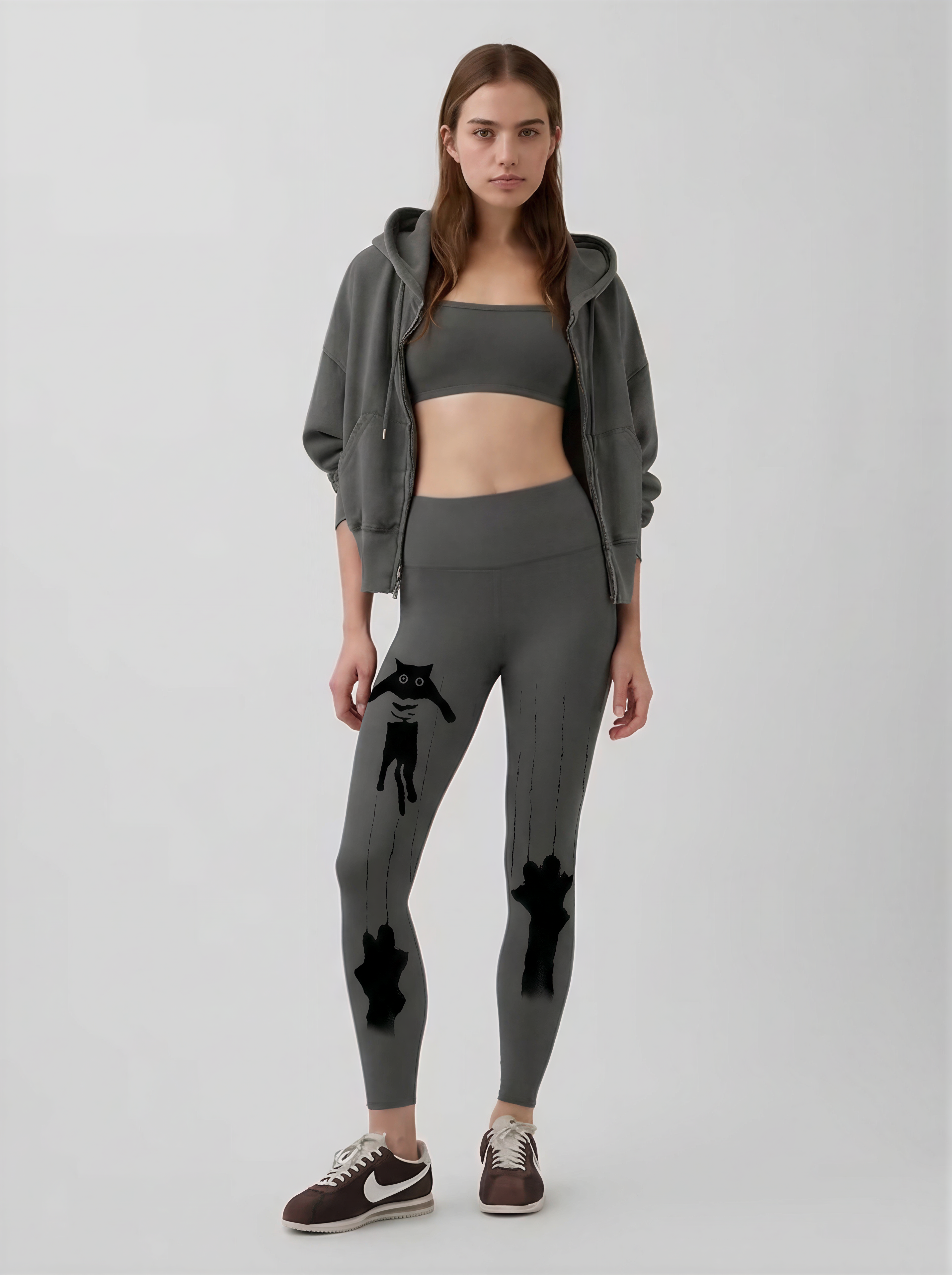Naughty Cat Cling Leggings