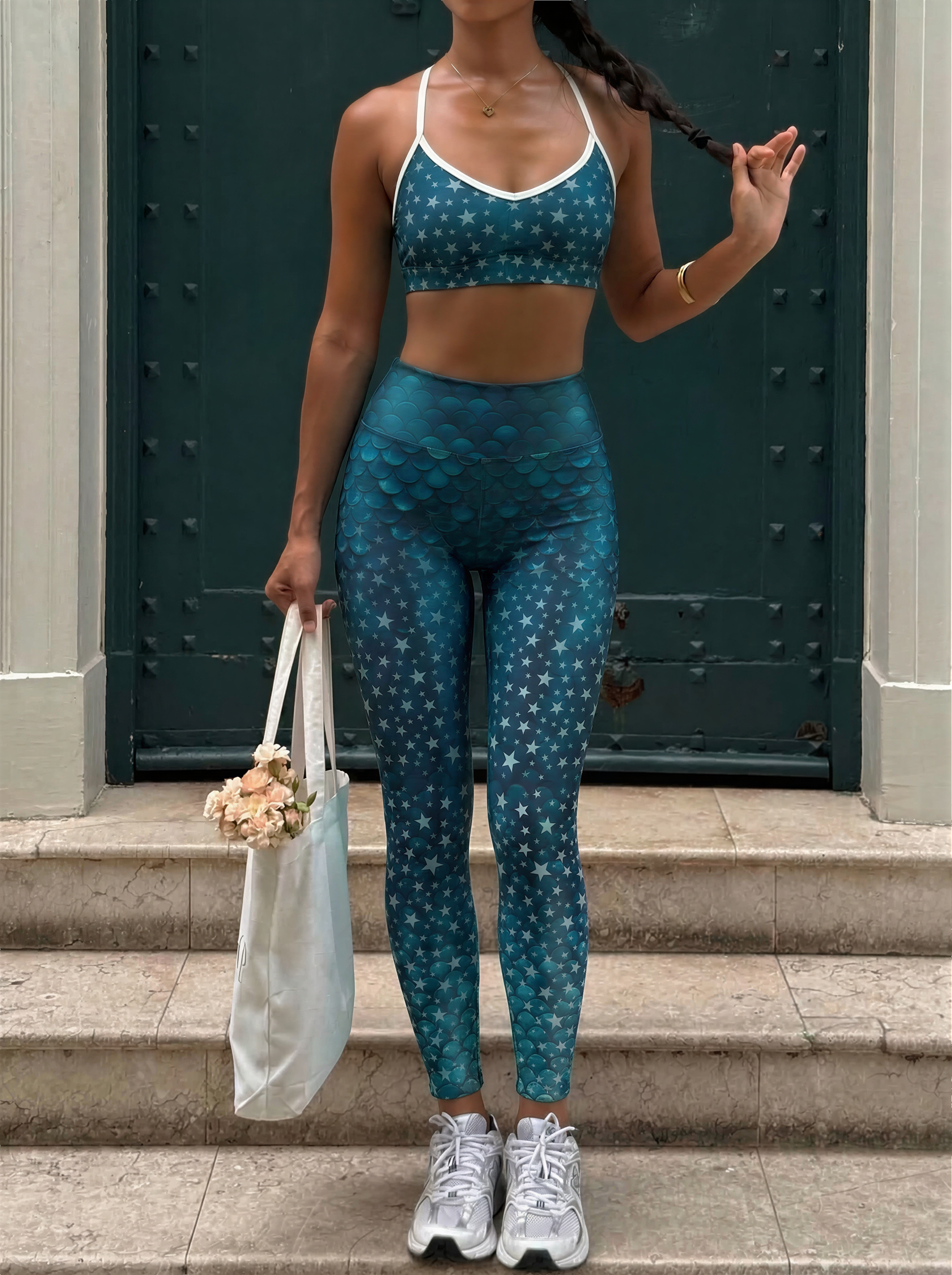 Mermaid Starry Scales Yoga Leggings