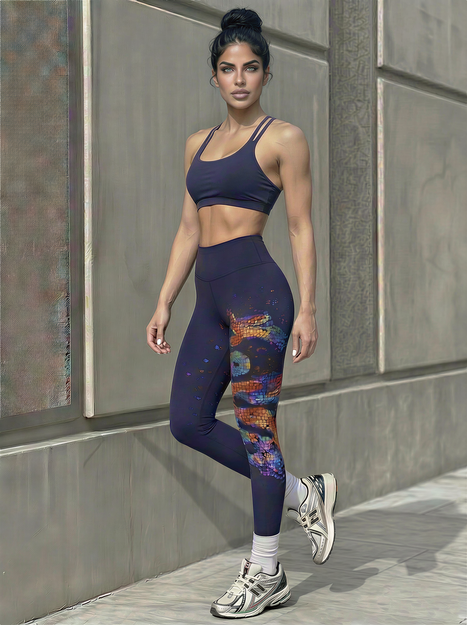 Cyber Geometric Fragment Leggings