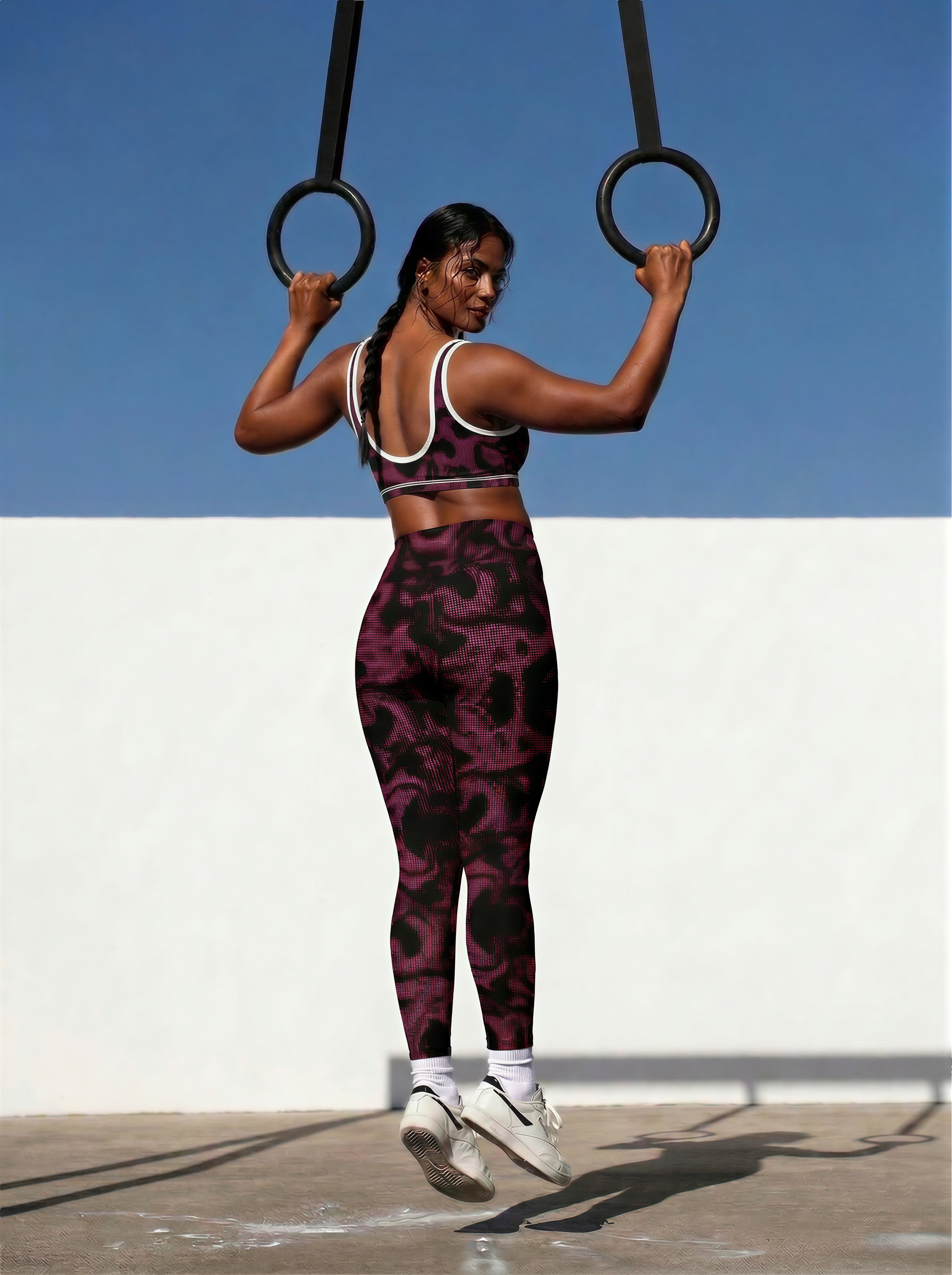 Cyber Magenta Camo Tights